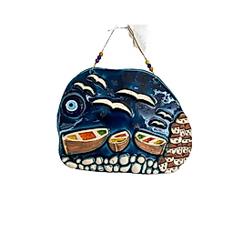 Deniz Manzarası Seramik Duvar Aksesuarı