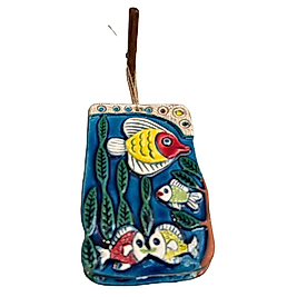 Renkli Balıklar Seramik Duvar Aksesuarı