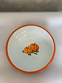 20cm Balkabağı Desenli Emaye Kase