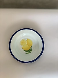 16cm Limon Desenli Emaye Meze Tabağı